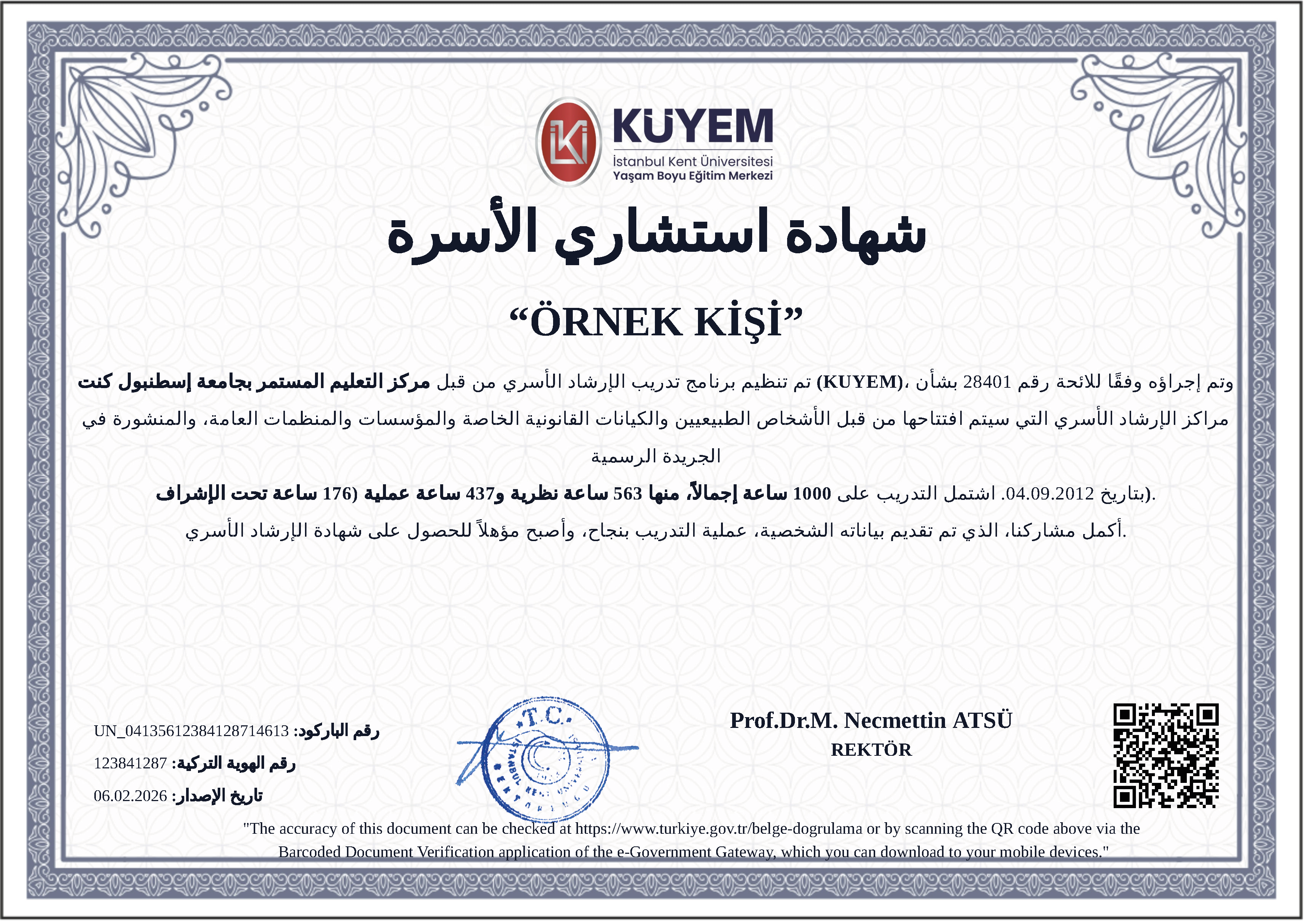 Eğitim Arapça Sertifikası