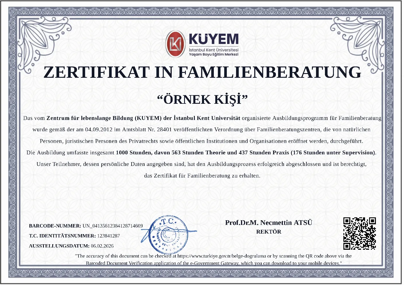 Eğitim Almanca Belgesi