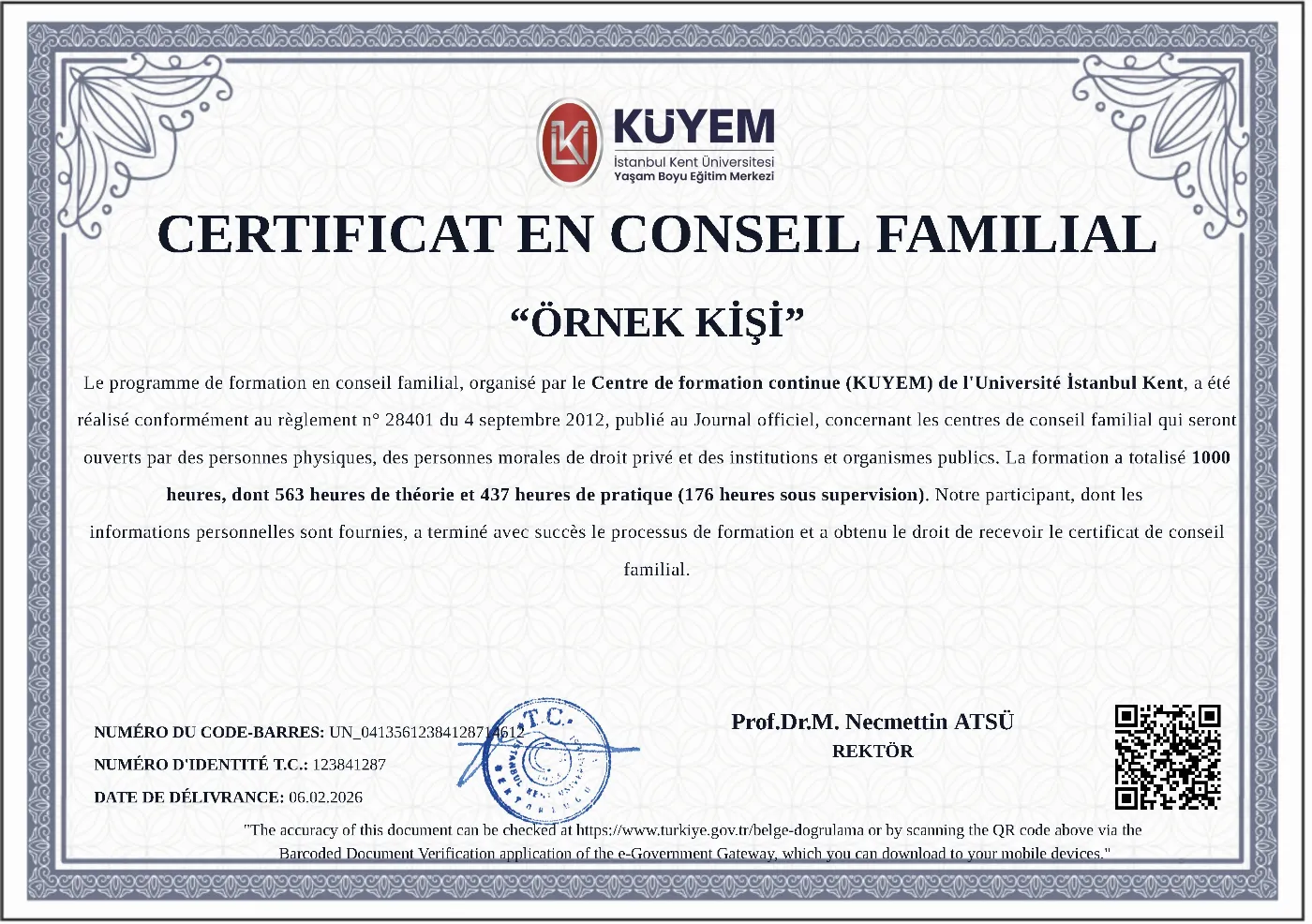 Eğitim Fransızca Belgesi