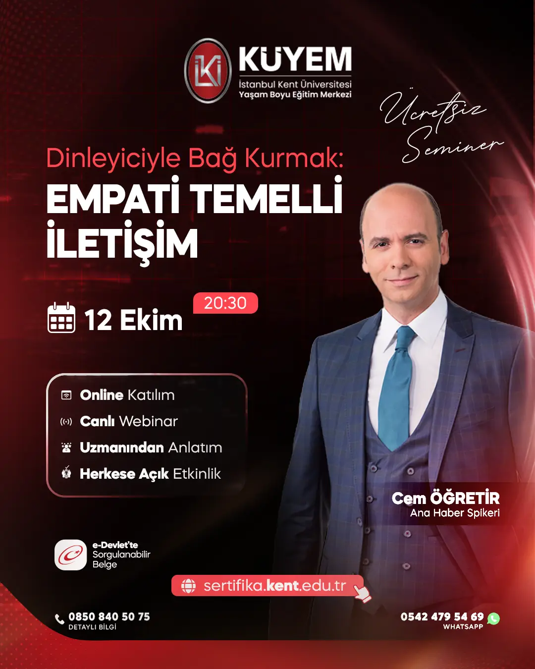 Dinleyiciyle Bağ Kurmak: Empati Temelli İletişim Seminer Programı