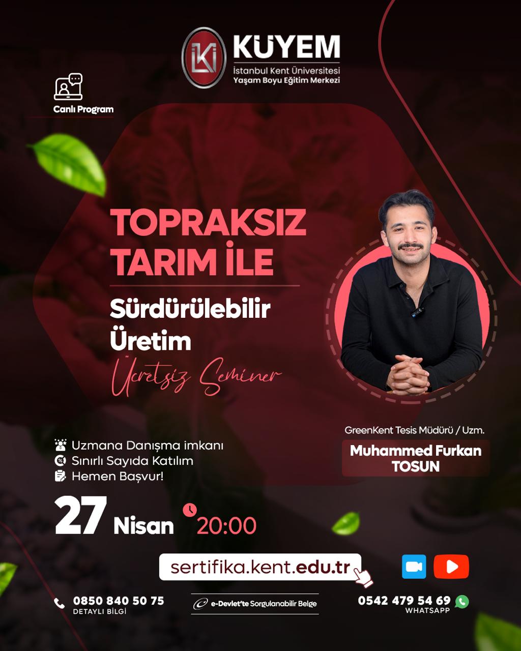 Topraksız Tarım ile Sürdürülebilir Üretim
