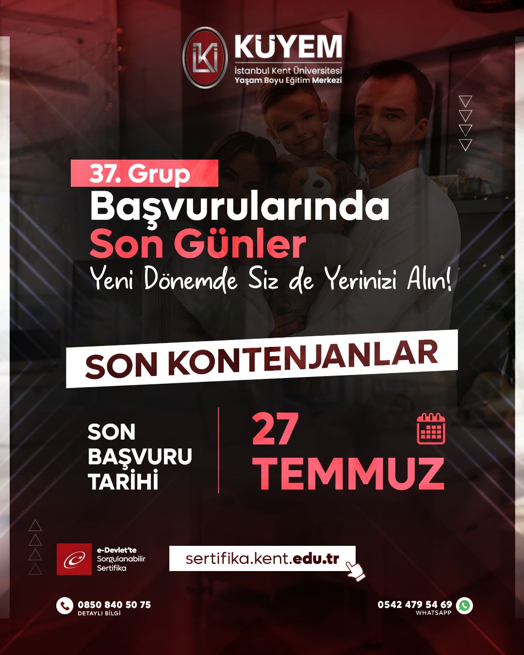 Aile Danışmanlığı Eğitimi 37. Grup Kayıtlarında Son Günler!