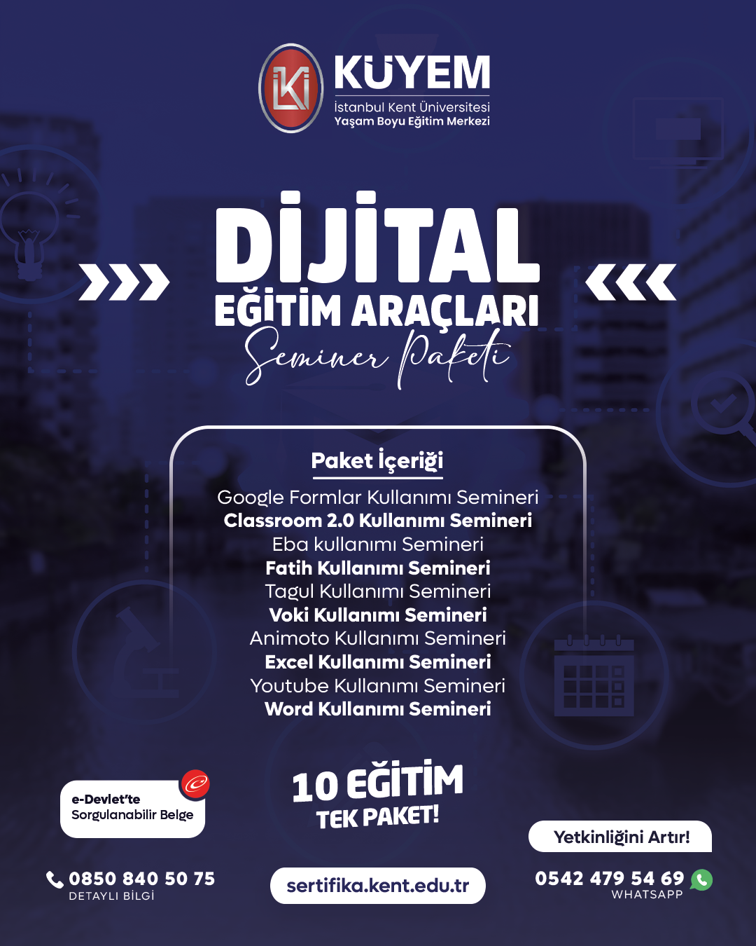 Dijital Eğitim Araçları Seminer Eğitim Paket Programı