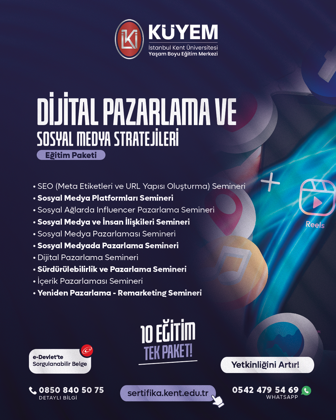 Dijital Pazarlama Ve Sosyal Medya Stratejileri Seminer Eğitim Paket Programı