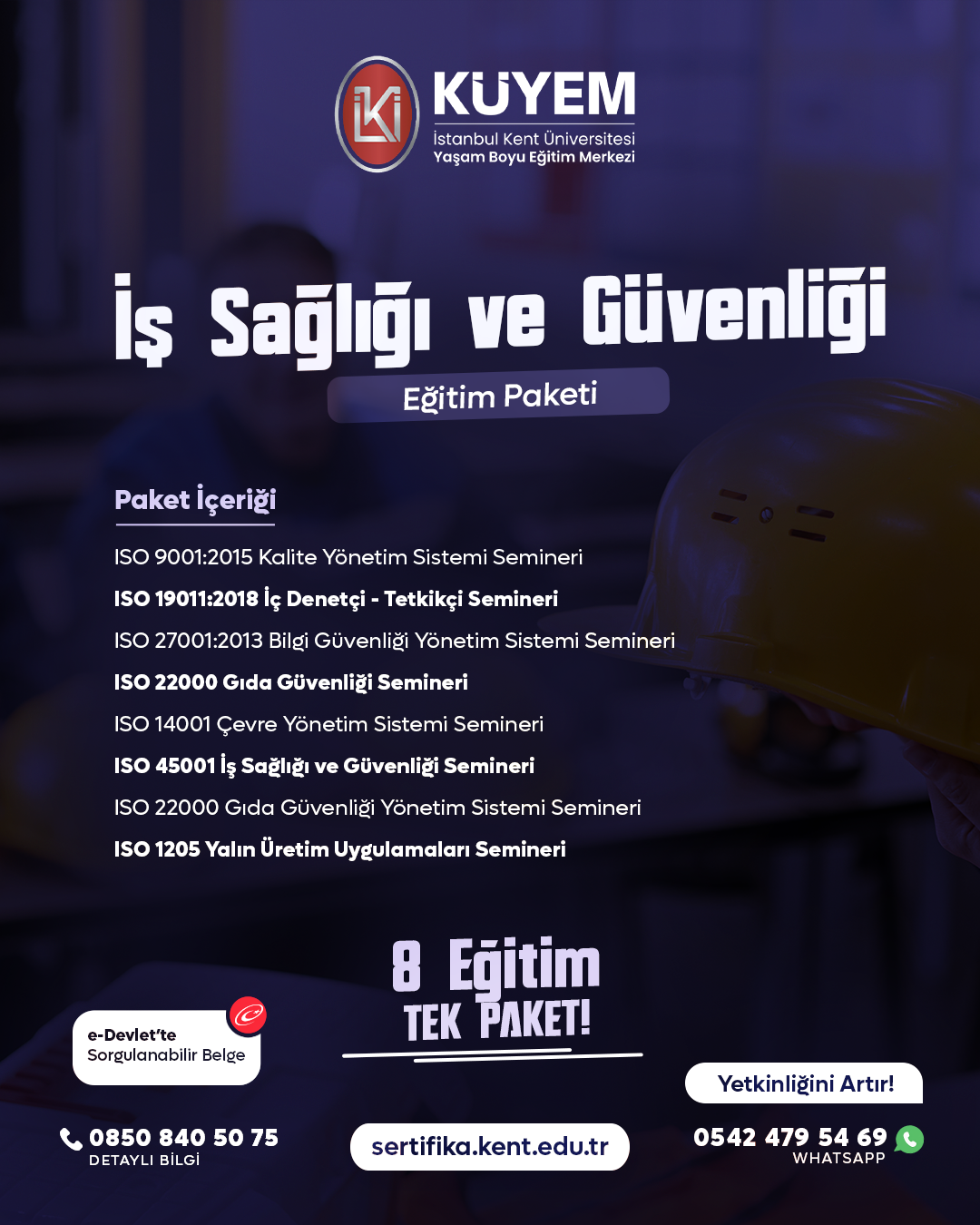 İş Sağlığı Ve Güvenliği Seminer Paket Programı