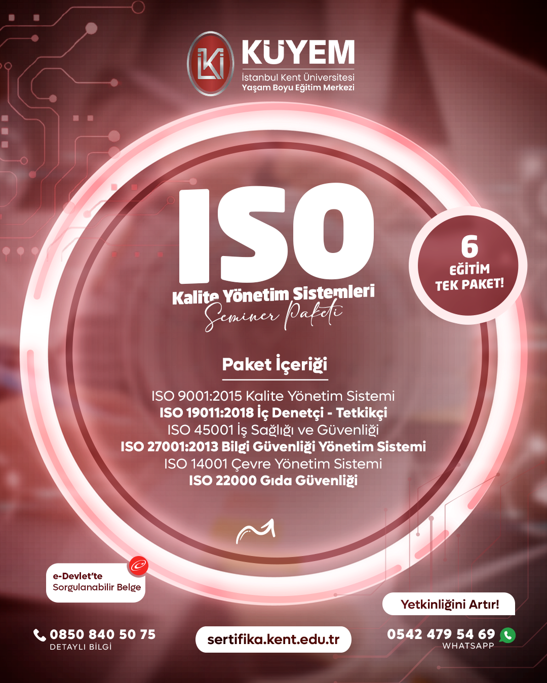 Iso Kalite Yönetim Sistemleri Seminer Eğitim Paket Programı