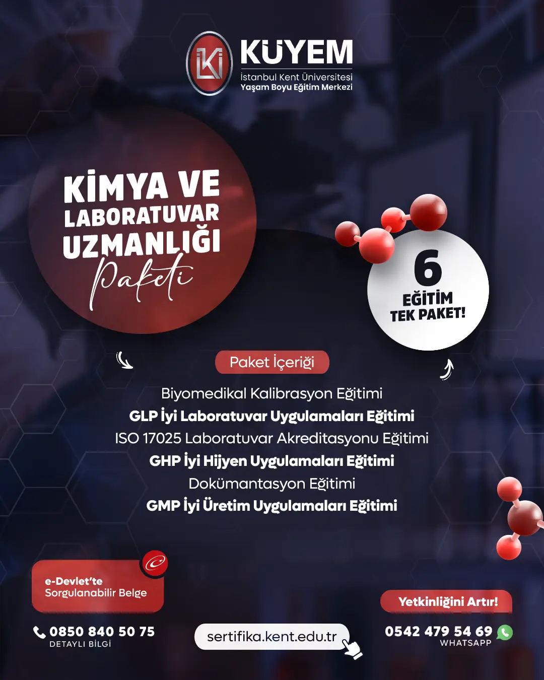 Kimya Ve Laboratuvar Uzmanlığı Eğitim Paket Programı