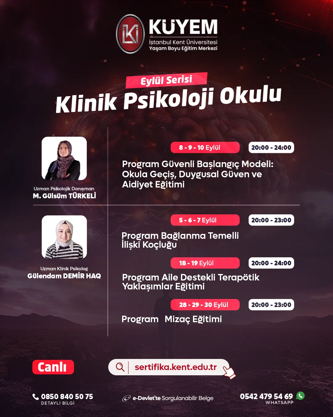 Klinik Psikoloji Okulu – Eylül Serisi