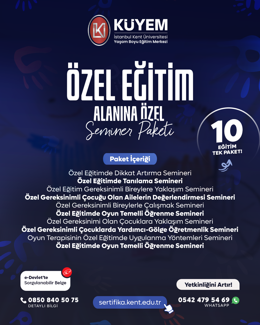 Özel Eğitim Alanına Özel Seminer Eğitim Paket Programı