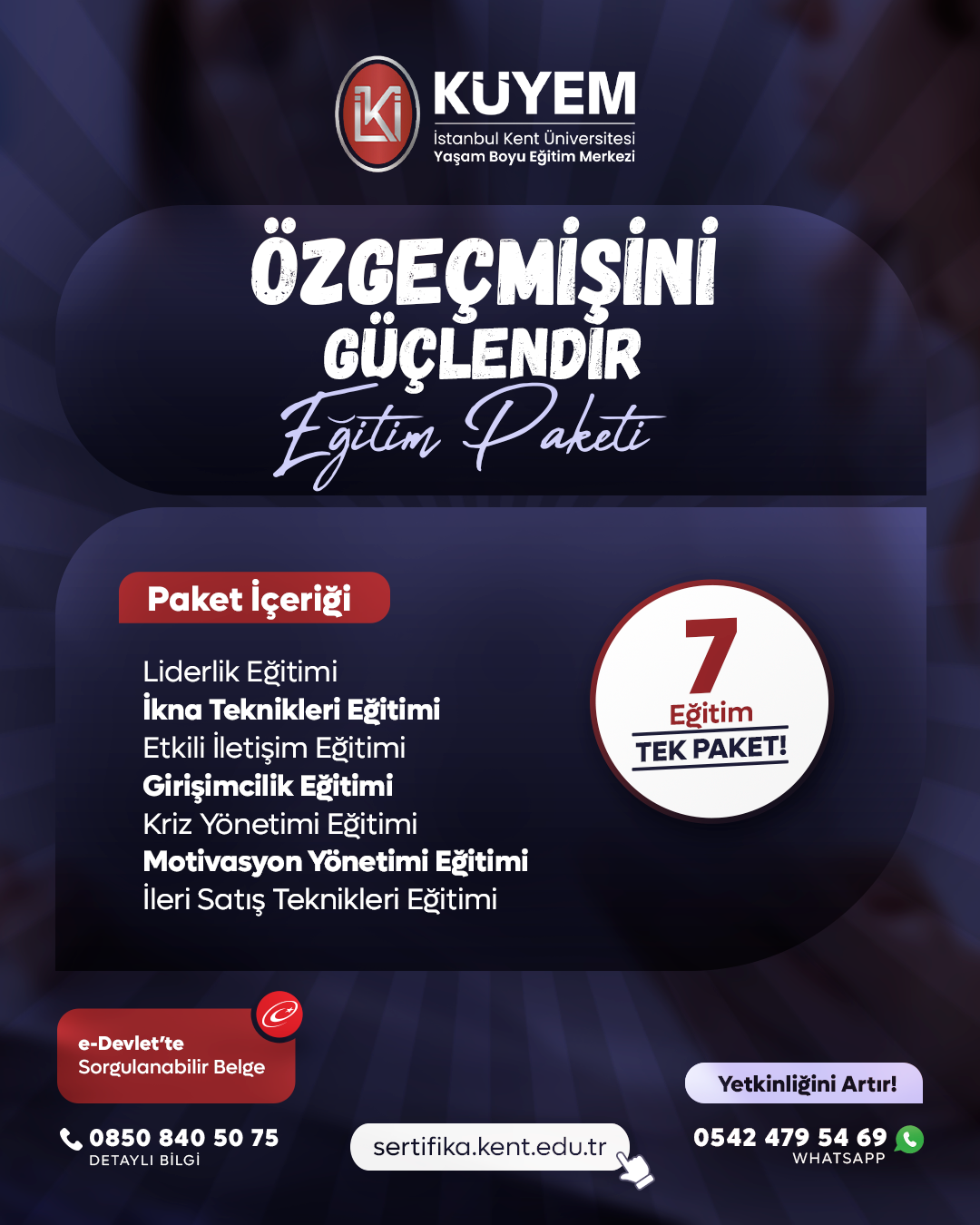 Özgeçmişini Güçlendir Eğitim Paket Programı
