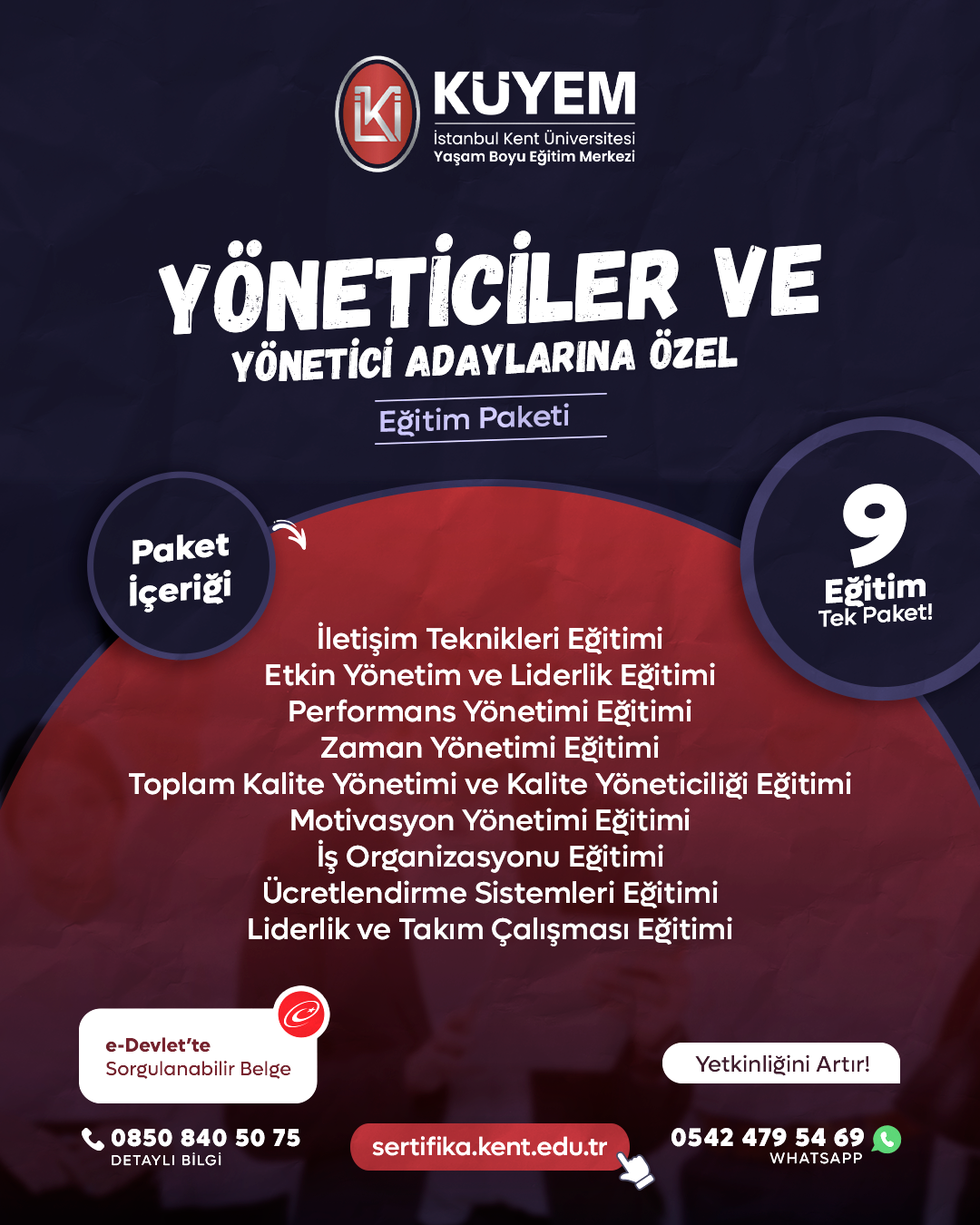 Yöneticiler Ve Yönetici Adaylarına Özel Eğitim Paket Programı