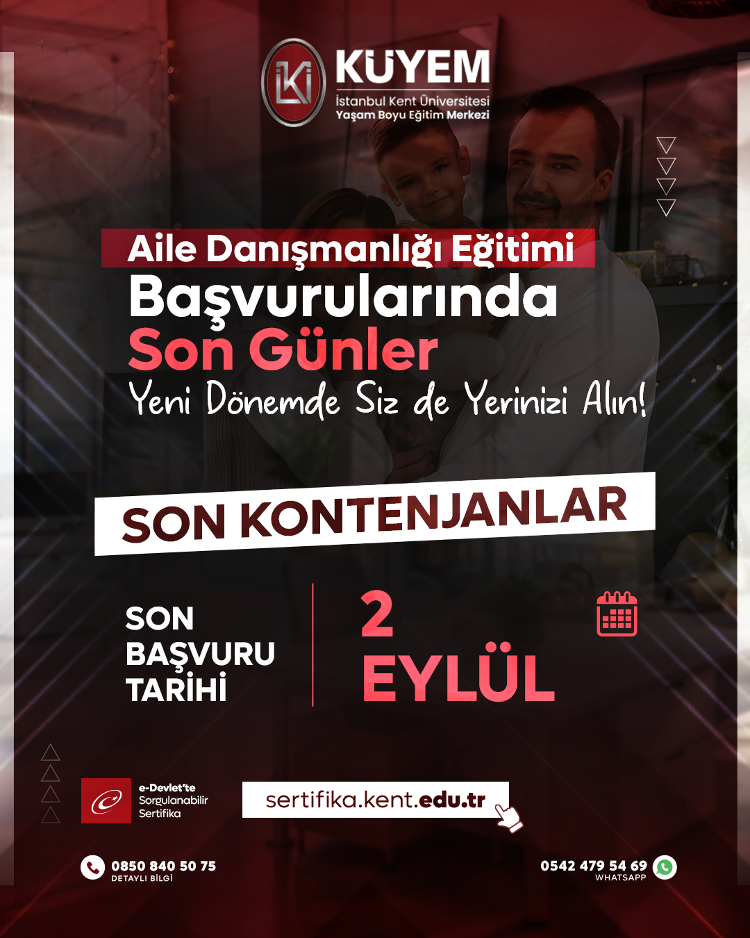 Aile Danışmanlığı Eğitimi 38. Grup Kayıtlarında Son Günler!