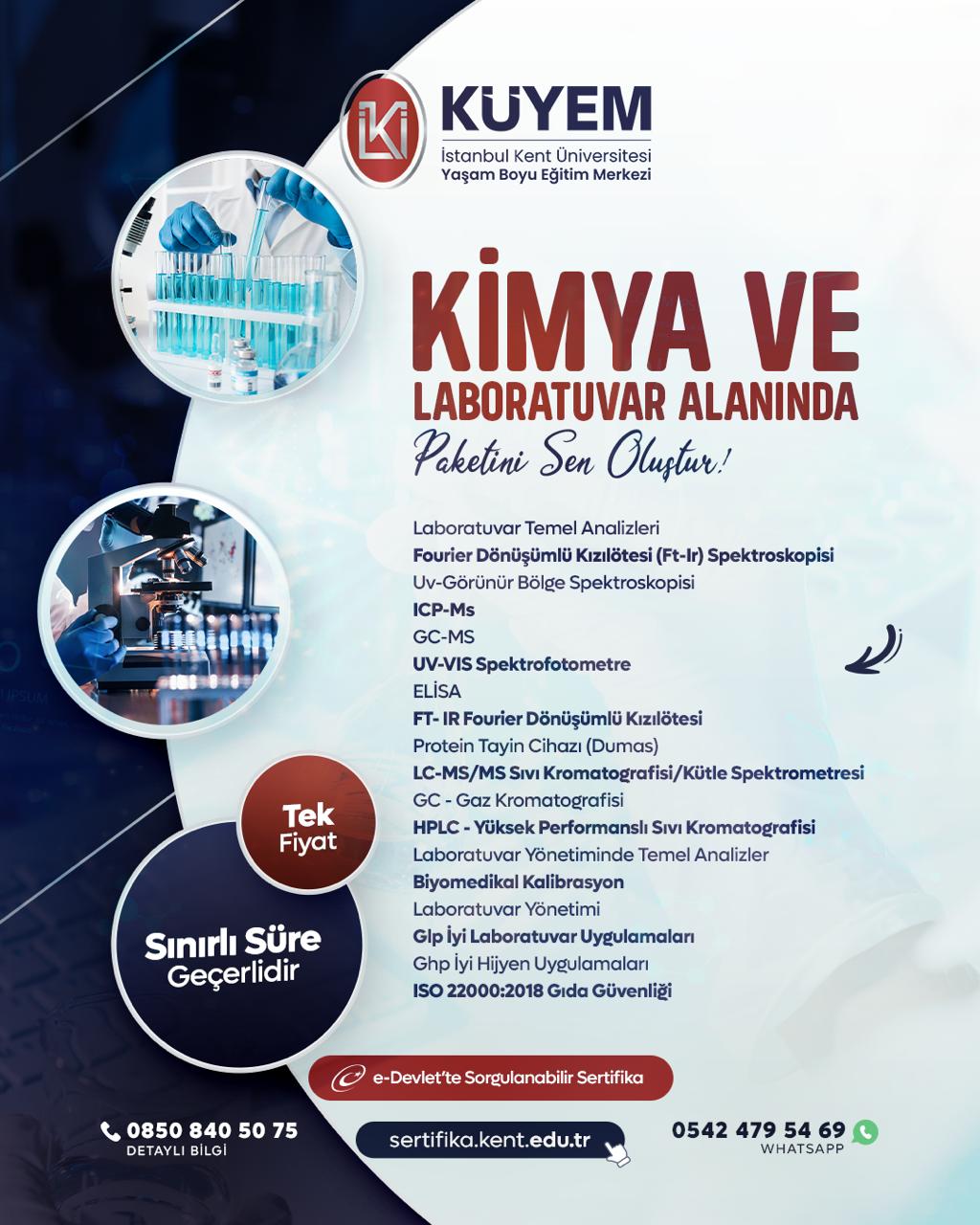 Laboratuvar Sertifikaları - Kendi Paketini Oluştur