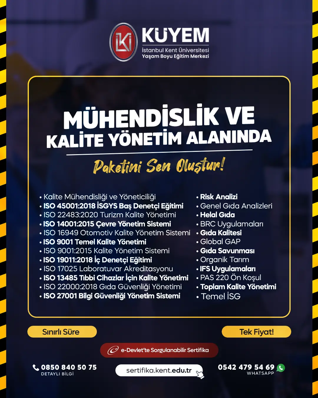 Mühendislere Özel Sertifikalar - Kendi Paketini Oluştur