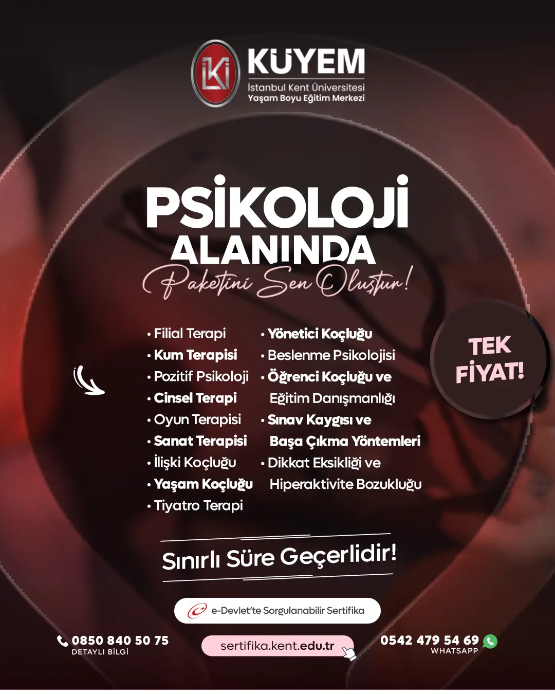 Psikoloji Alanına Özel Sertifikalar - Kendi Paketini Oluştur