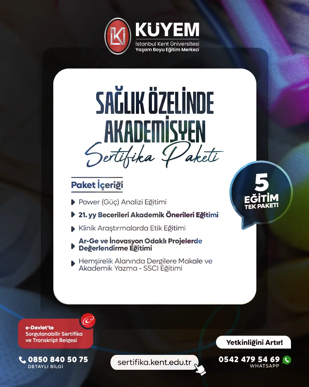 Sağlık Özelinde Akademisyen Sertifika Paket Programı