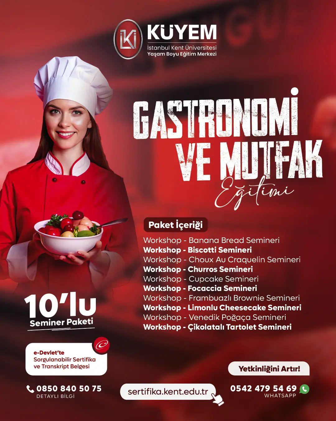 Gastronomi Ve Mutfak Eğitimi (10'Lu Seminer Paketi) Sertifika Paket Programı