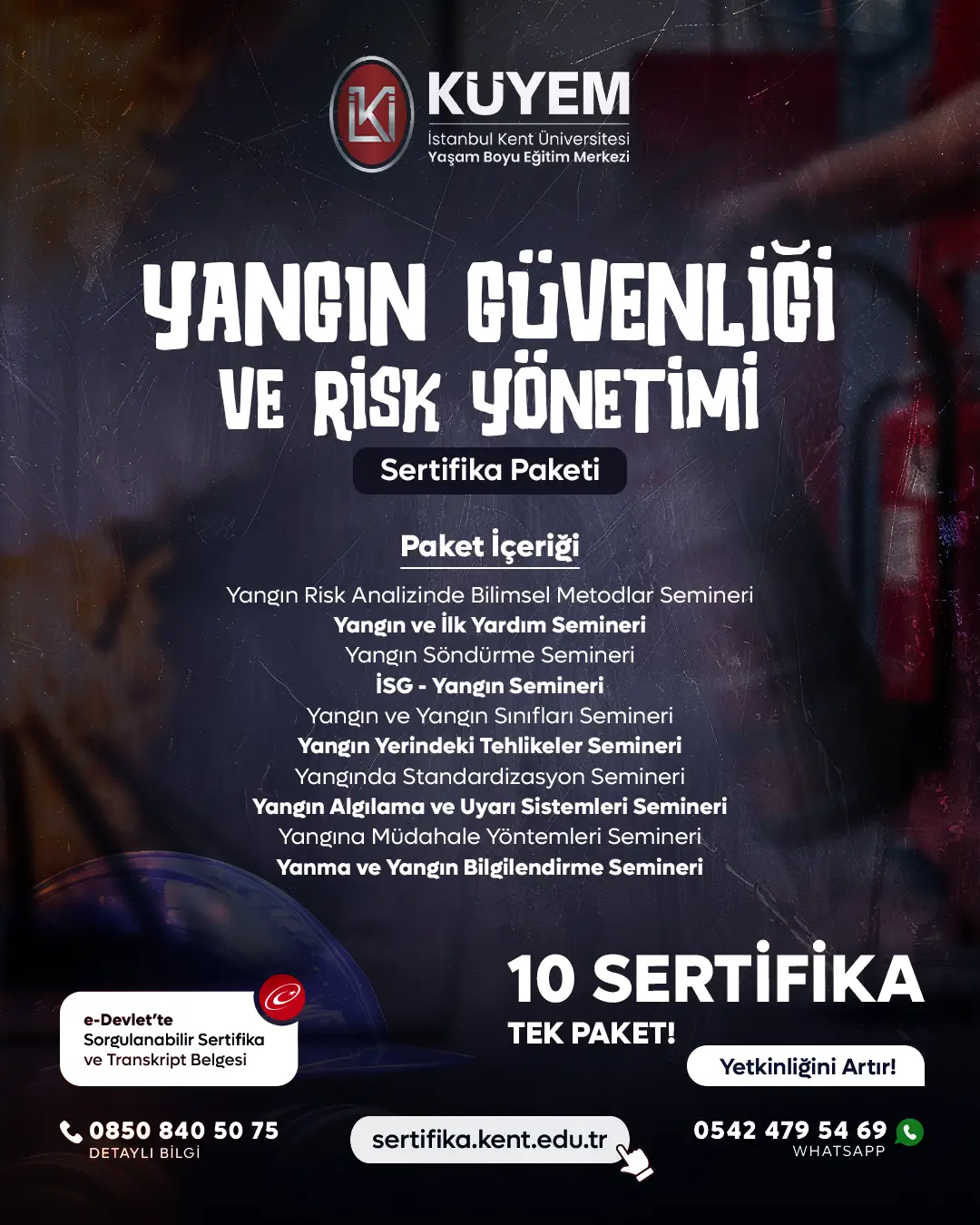 Yangın Güvenliği Ve Risk Yönetimi Sertifika Paket Programı