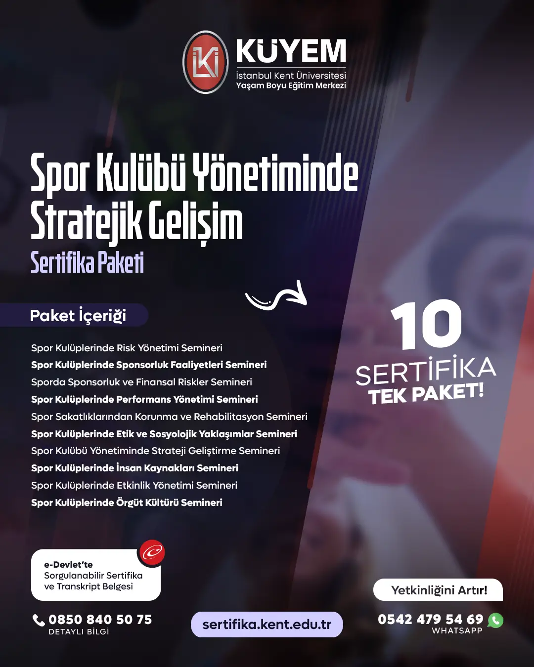 Spor Kulübü Yönetiminde Stratejik Gelişim Sertifika Paket Programı