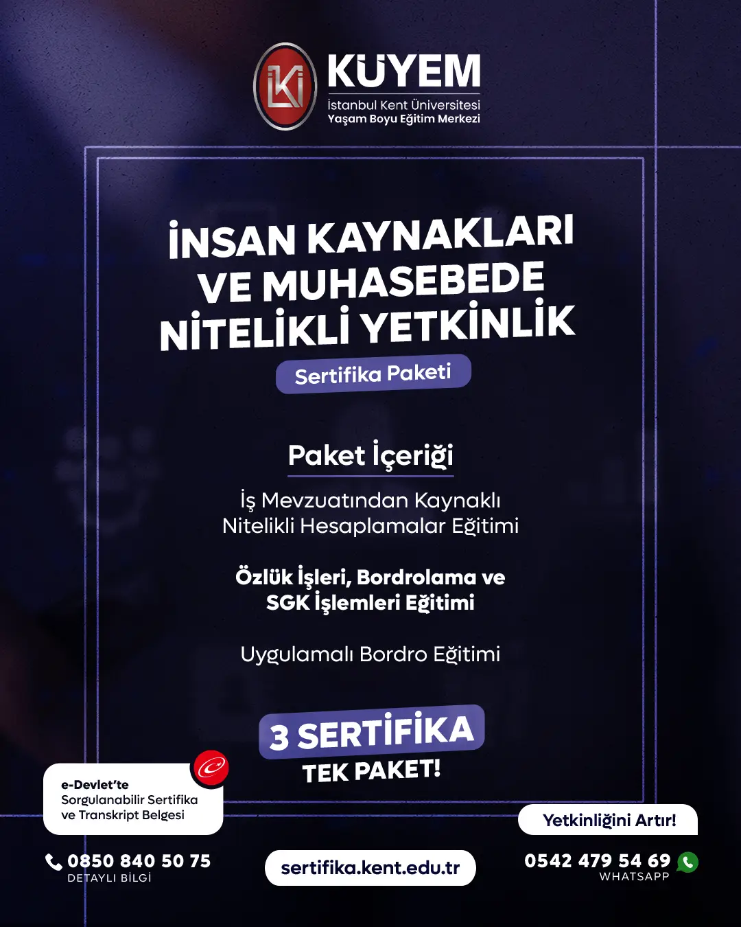İnsan Kaynakları & Muhasebede Nitelikli Yetkinlik Sertifika Paket Programı