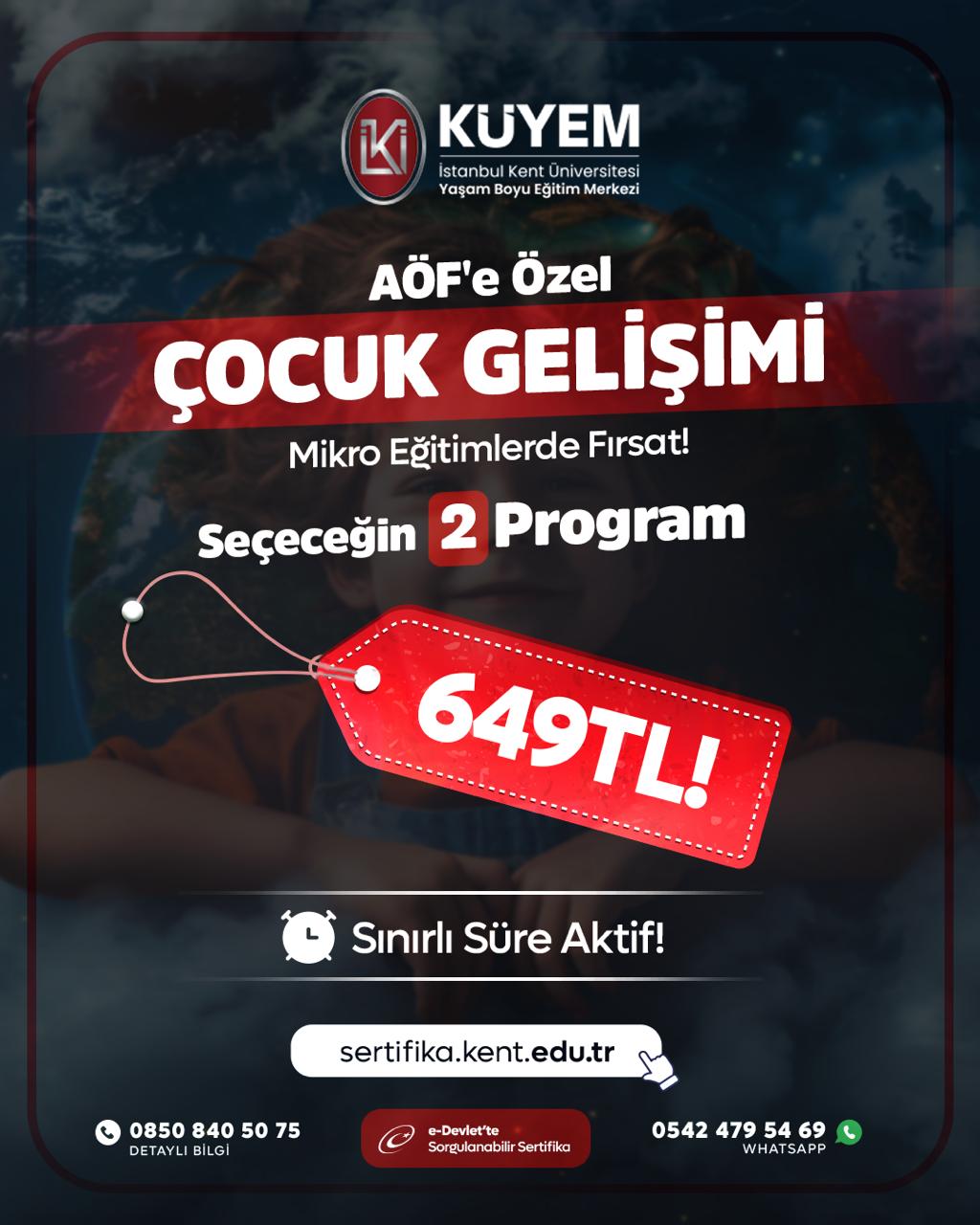 AÖF'e Özel Çocuk Gelişimi Mikro Eğitimler