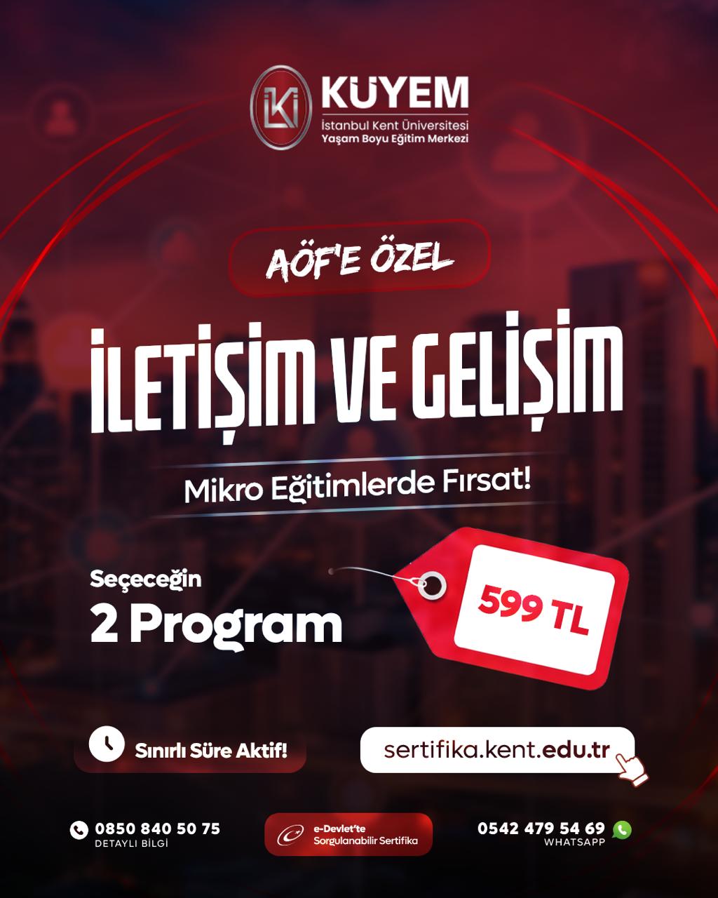 AÖF'e Özel İletişim ve Gelişim Mikro Eğitimleri
