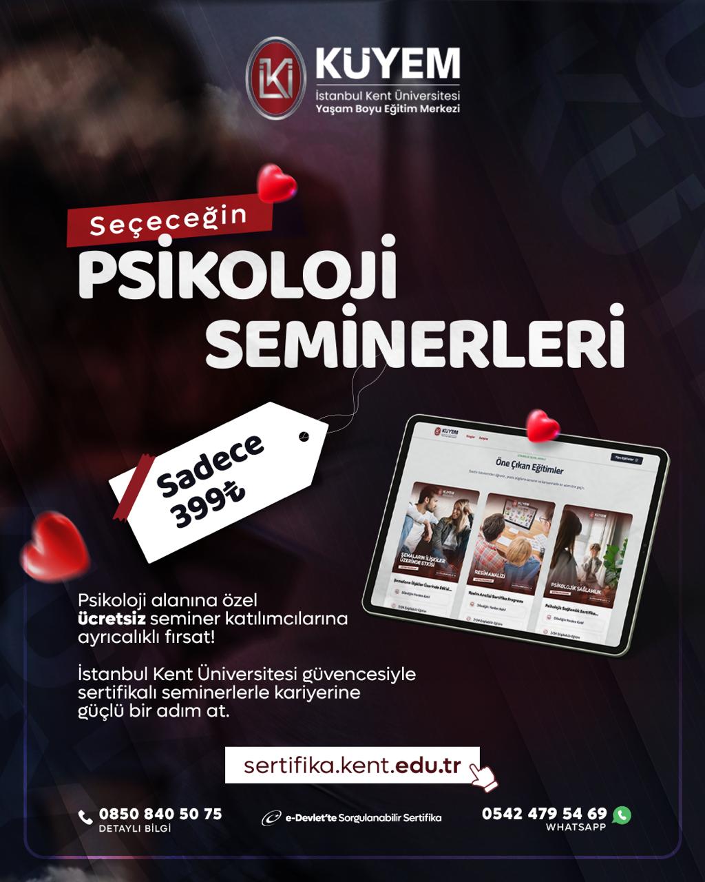 Seçeceğin Psikoloji Seminerleri Sadece 399₺
