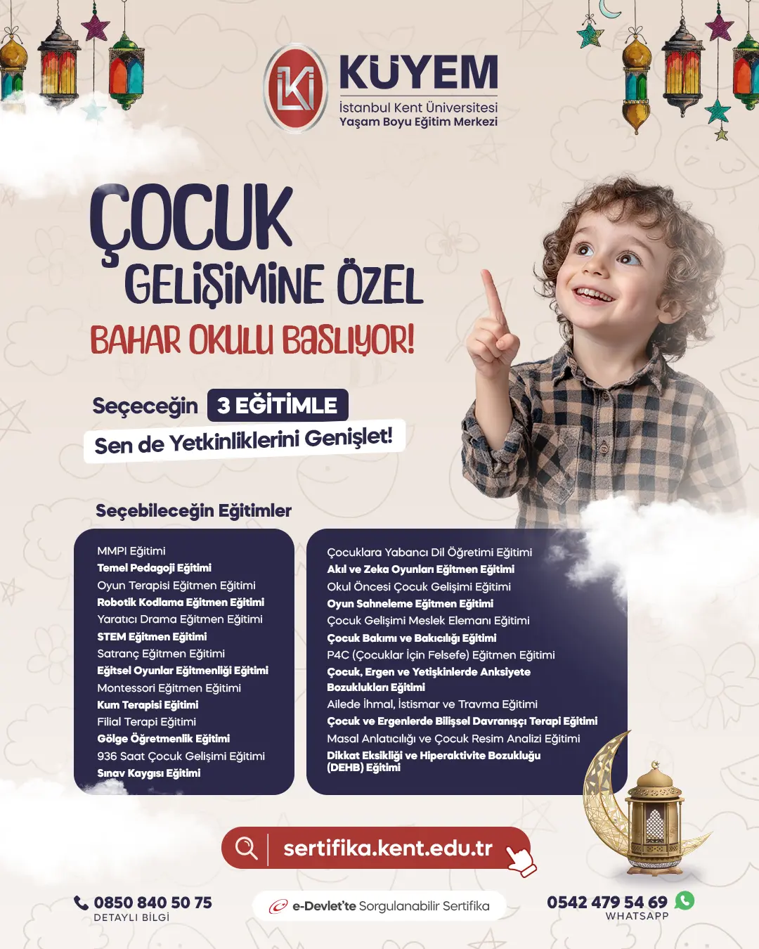 Çocuk Gelişimi Alanına Özel Bahar Okulu