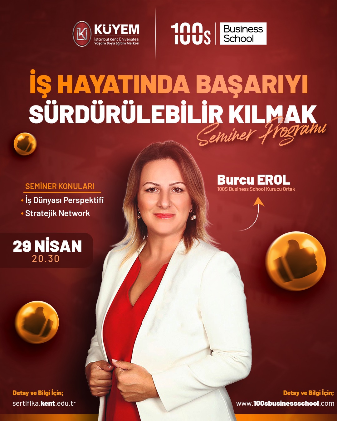 İş Hayatında Başarıyı Sürdürülebilir Kılmak Seminer Programı