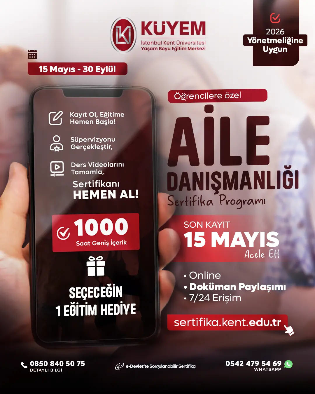 Öğrencilerimize Özel Aile Danışmanlığı Eğitim Programı