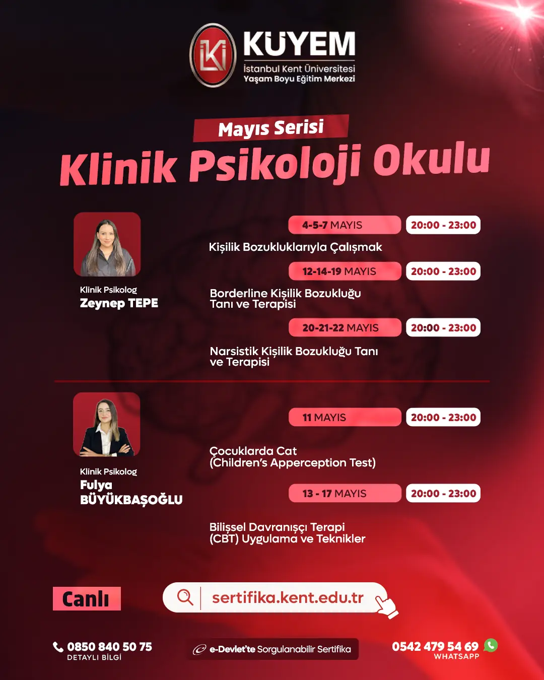Klinik Psikoloji Okulu – Mayıs Serisi