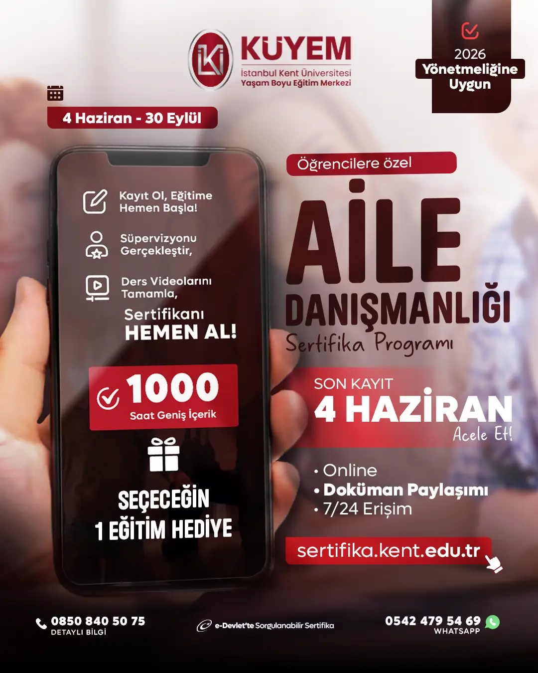 Öğrencilerimize Özel Aile Danışmanlığı Eğitim Programı