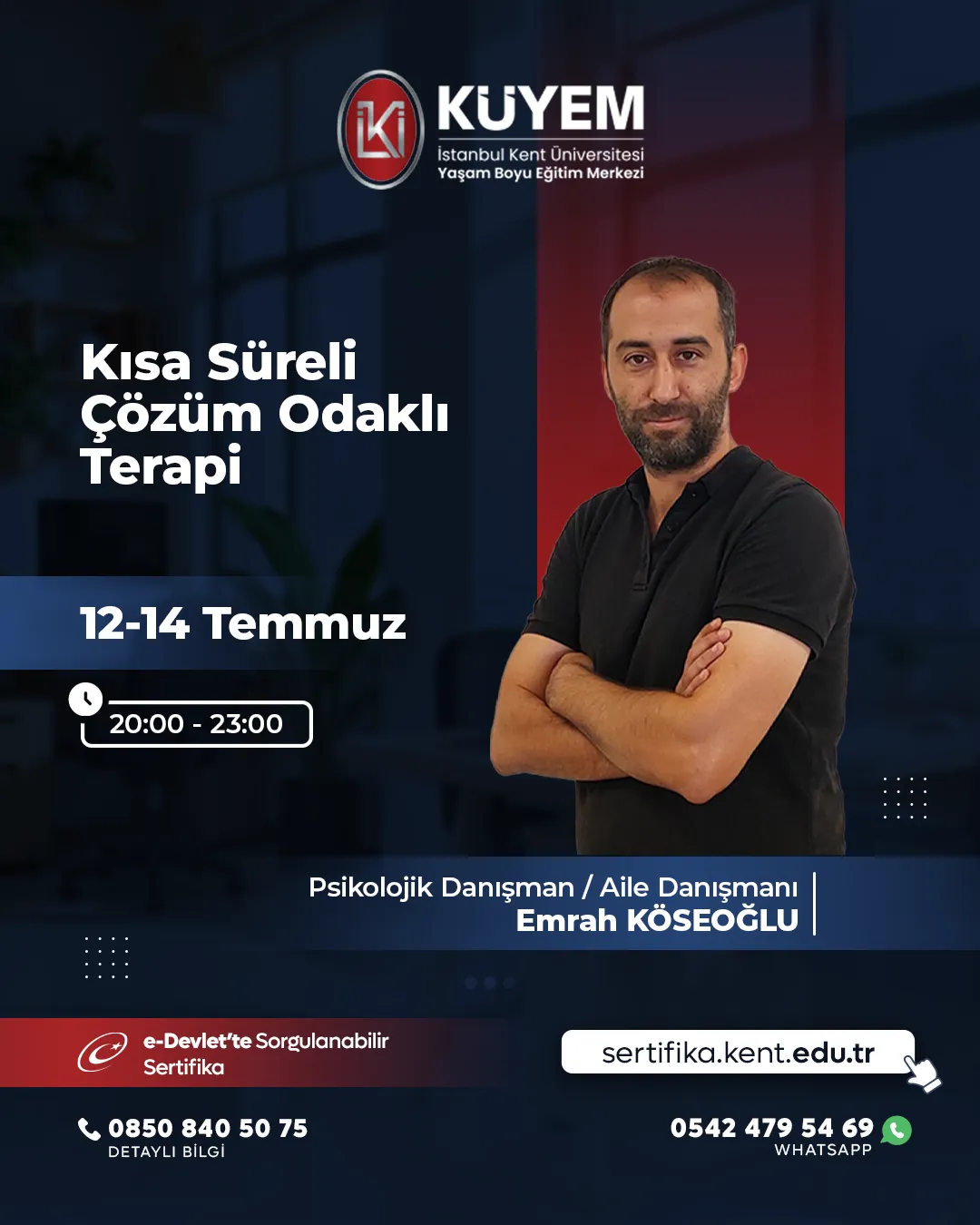 Kısa Süreli Çözüm Odaklı Terapi Sertifika Programı (CANLI)