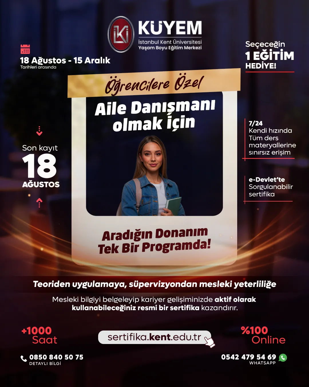 Yeni Mezun Öğrencilere Özel Aile Danışmanlığı Eğitim Programı / 3 Mikro Eğitim Hediye