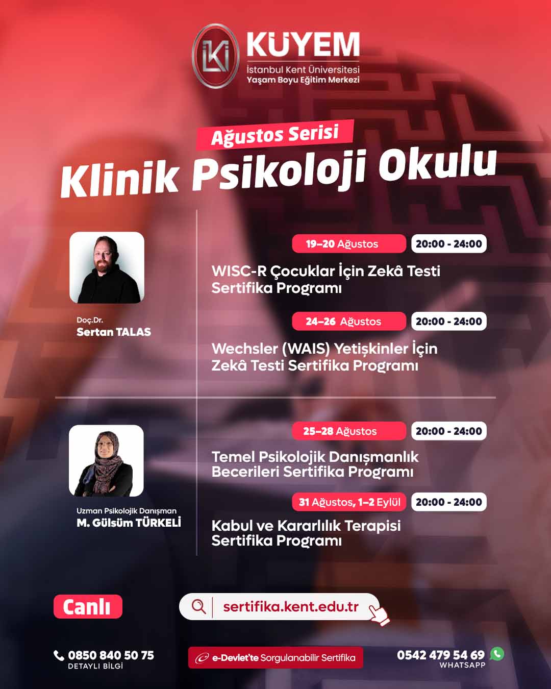 Klinik Psikoloji Okulu – Ağustos Serisi