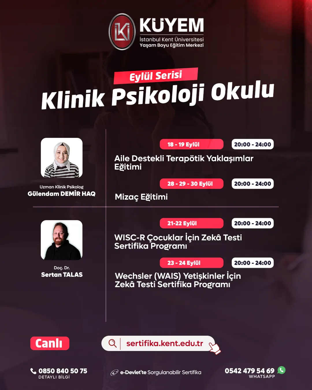 Klinik Psikoloji Okulu – Eylül II. Serisi
