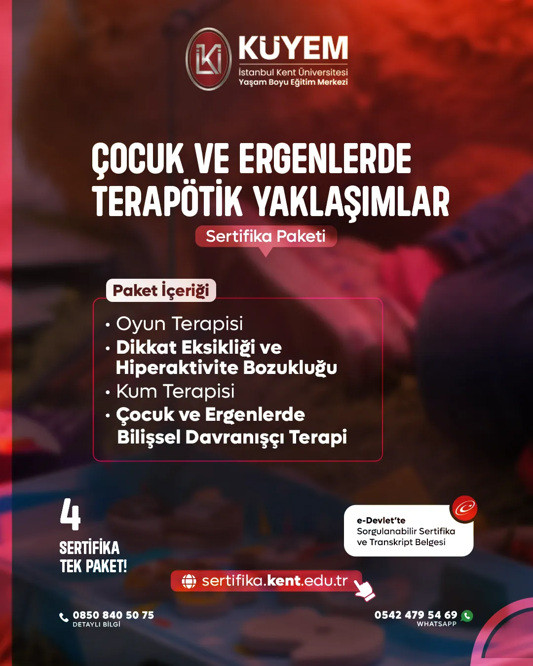 Çocuk ve Ergenlerde Terapötik Yaklaşımlar  Sertifika Paket Programı