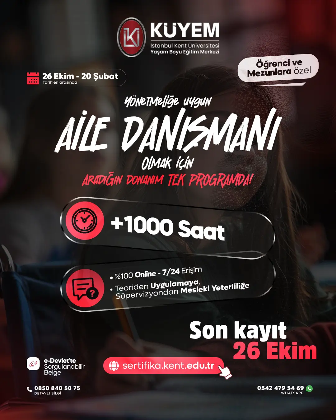 Öğrencilerimize Özel Aile Danışmanlığı Eğitim Programı