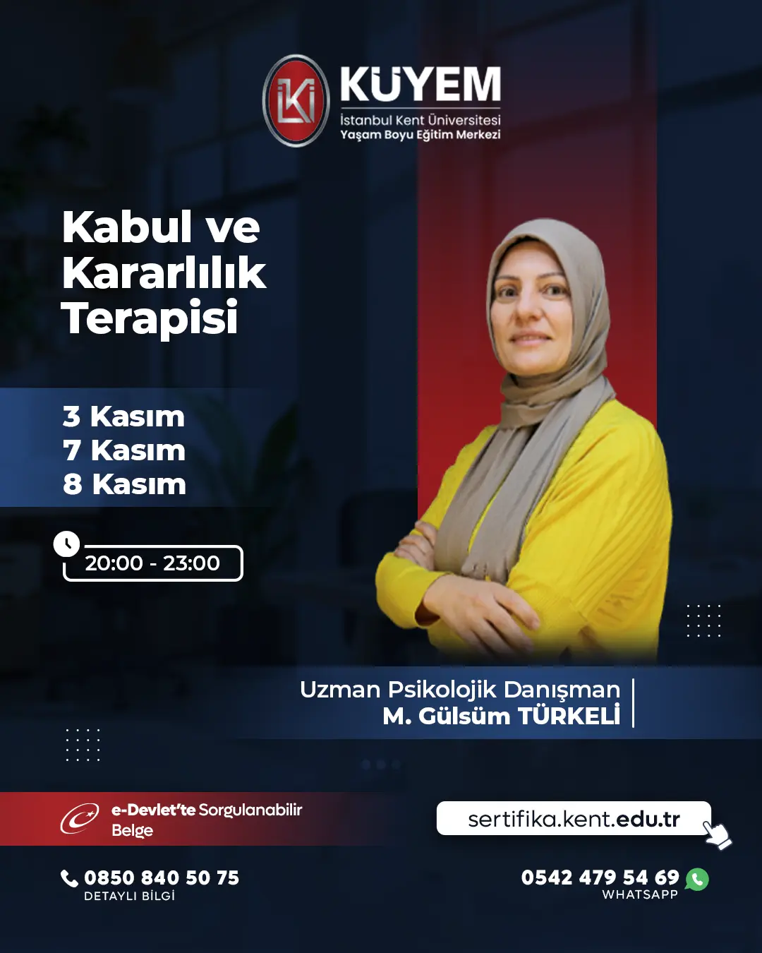 Kabul ve Kararlılık Terapisi Eğitim Programı (CANLI) 