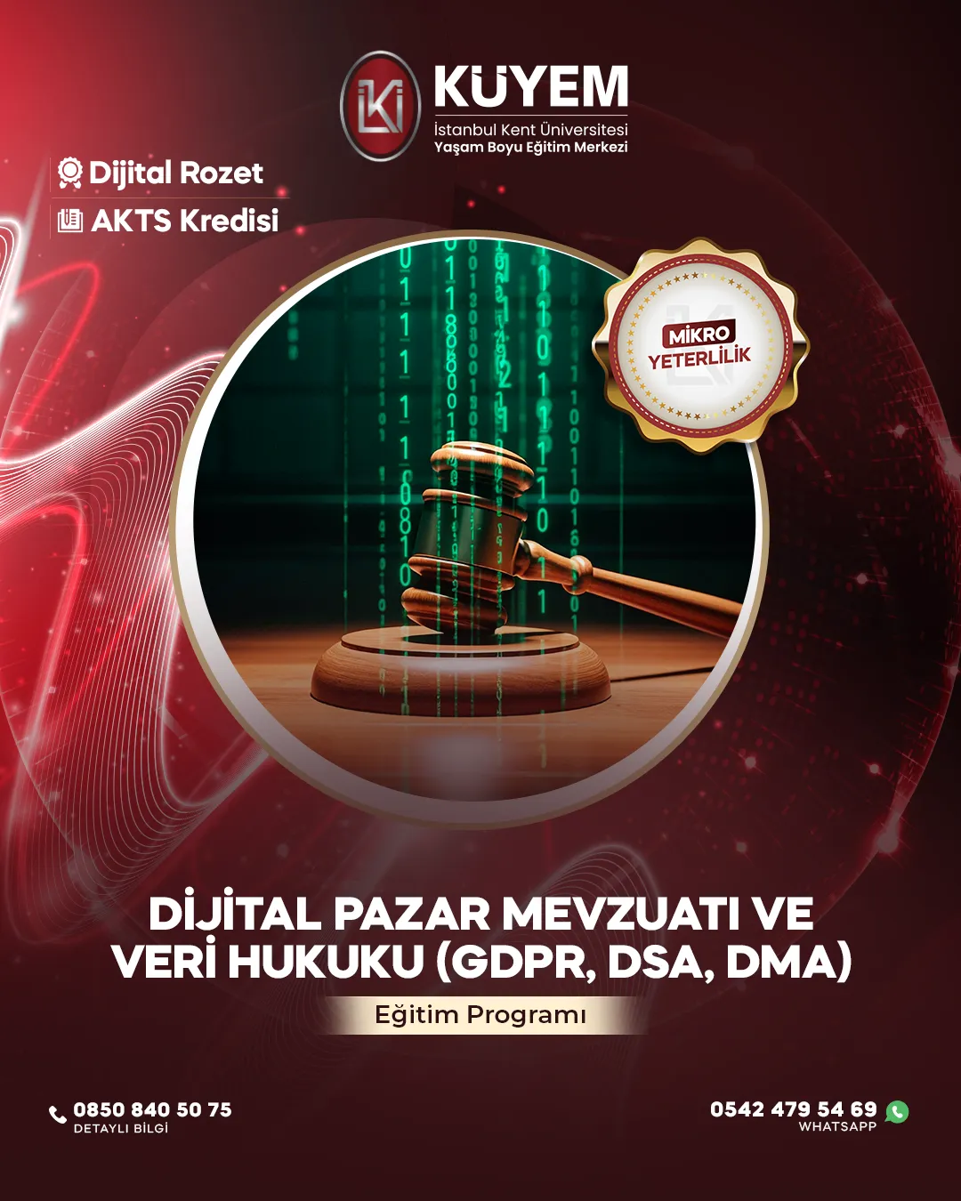 Dijital Pazar Mevzuatı ve Veri Hukuku (GDPR, DSA, DMA)