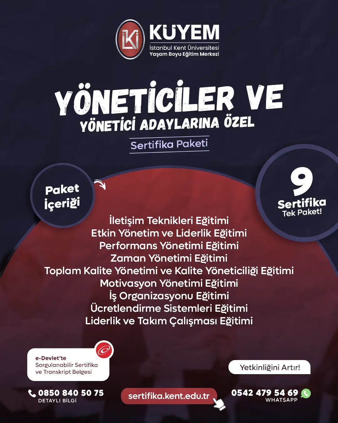 Yöneticiler Ve Yönetici Adaylarına Özel Sertifika Paket Programı