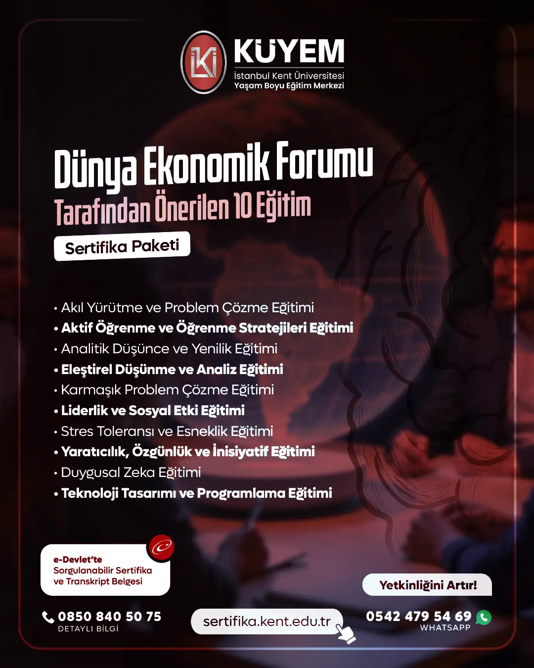 Dünya Ekonomik Forumu Tarafından Önerilen 10 Eğitim Sertifika Paket Programı