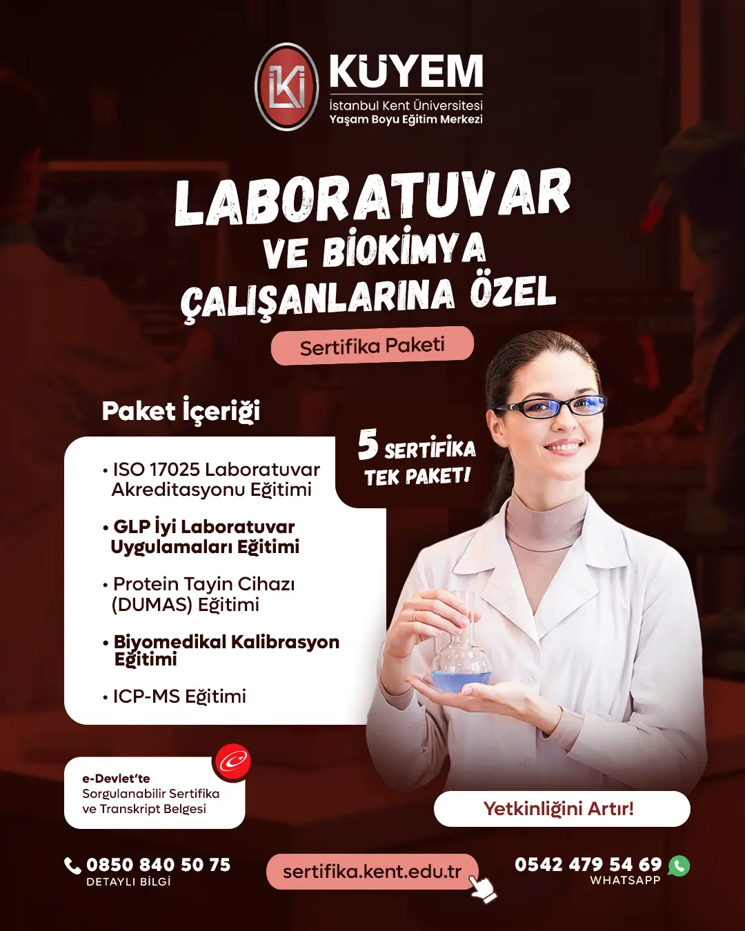 Laboratuvar Ve Biokimya Çalışanlarına Özel Sertifika Paket Programı