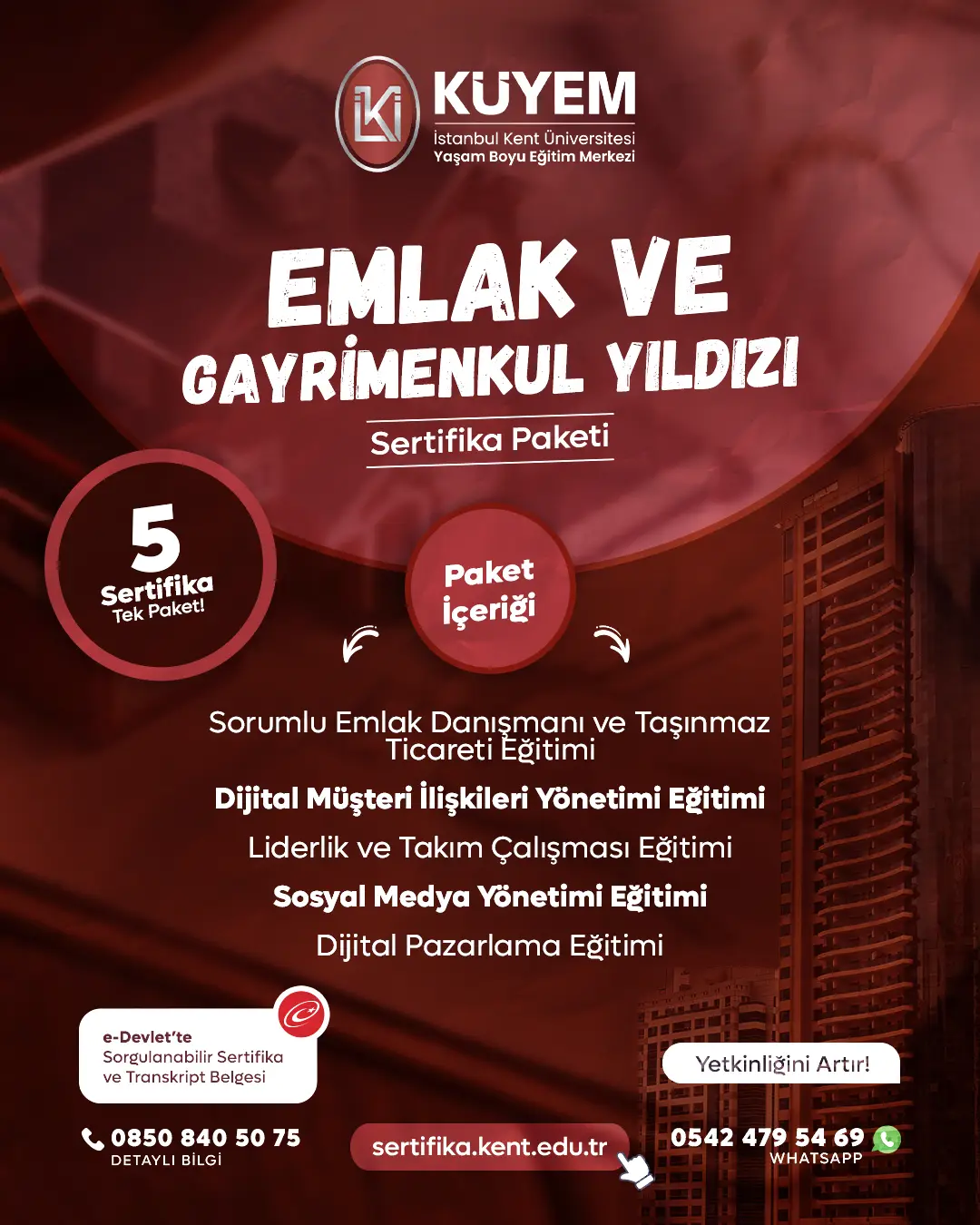 Emlak Ve Gayrimenkul Yıldızı Sertifika Paket Programı