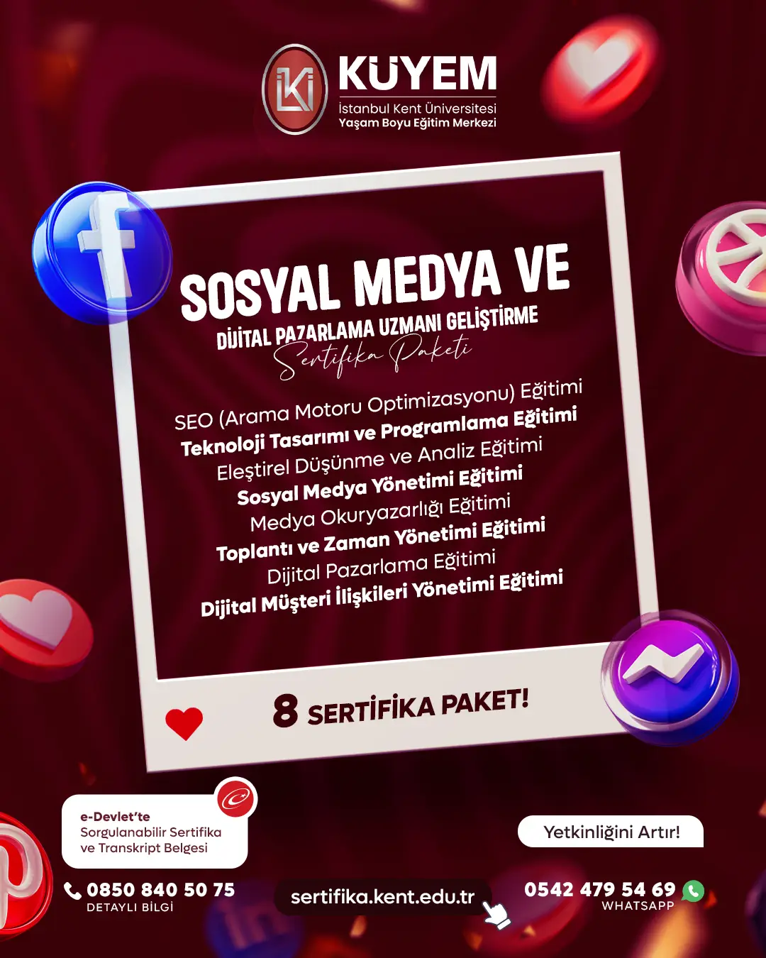 Sosyal Medya Ve Dijital Pazarlama Uzmanı Geliştirme Sertifika Paket Programı