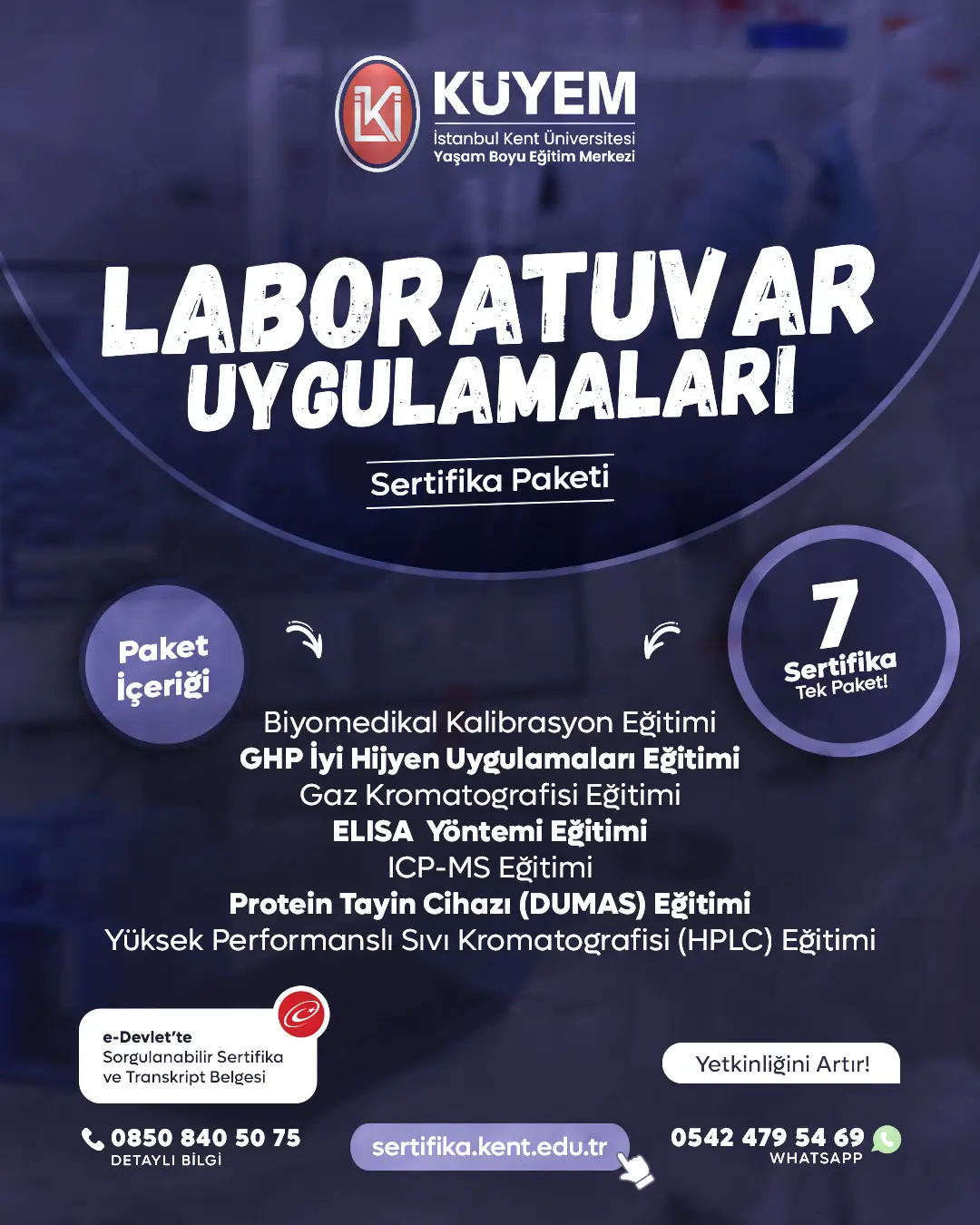 Laboratuvar Uygulamaları Sertifika Paket Programı