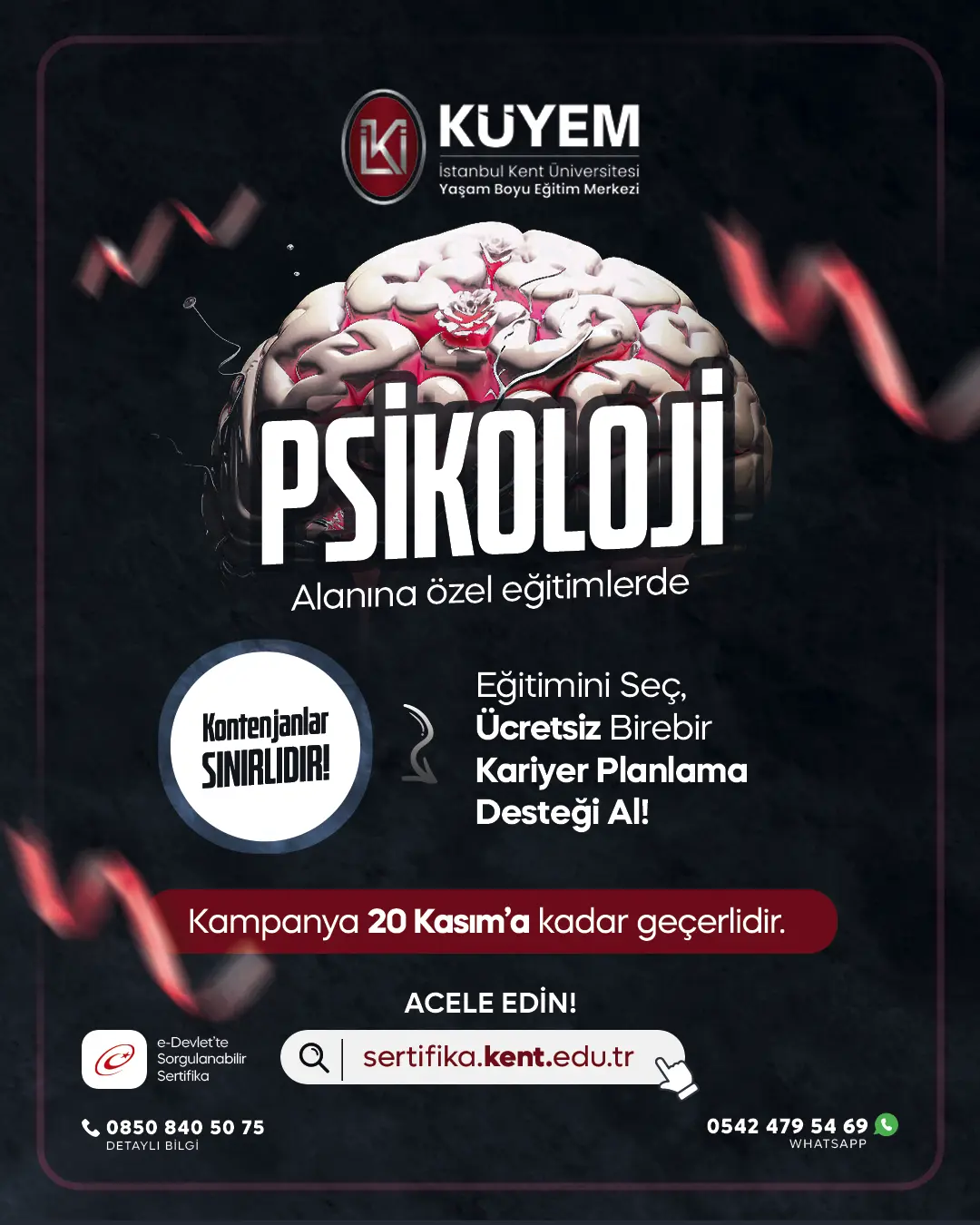 Psikoloji Alanına Özel Eğitimler (Ücretsiz Kariyer Planlama Desteği)