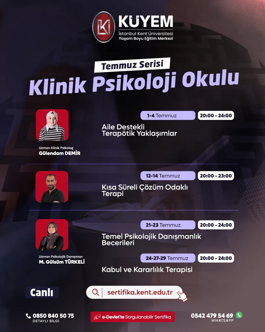 Klinik Psikoloji Okulu – Temmuz Serisi