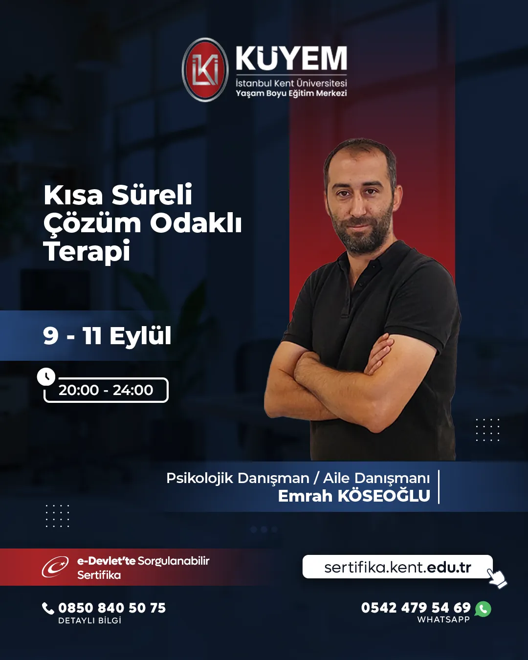Kısa Süreli Çözüm Odaklı Terapi Sertifika Programı (CANLI)