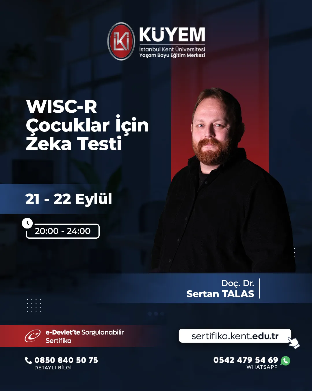 WISC-R Çocuklar İçin Zeka Testi Sertifika Programı (Canlı)